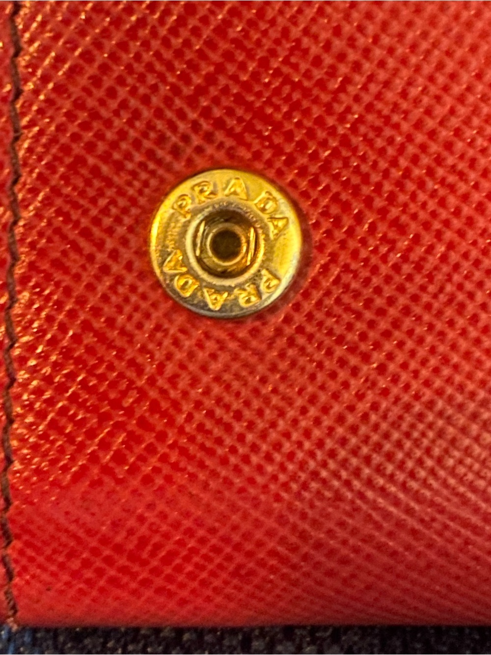 Prada Rubino Saffiano Leather Continental Wallet with Metal Logo - Picture 11 of 14